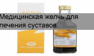 Лечение суставов медицинской желчью