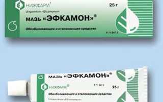 Инструкция по применению мази Эфкамон для снятия боли и воспаления при патологиях костно-мышечной системы