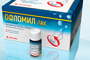 Офломил лак от грибка ногтей