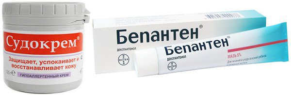 Судокрем и Бепантен 
