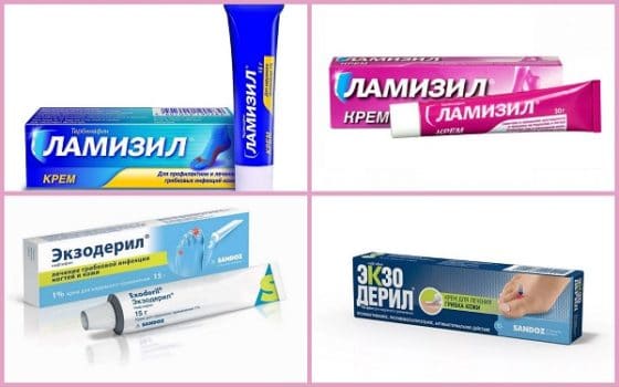 Ламизил и Экзодерил при местном лечении грибка ногтей