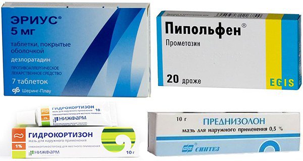 противоаллергические средства и глюкокортикостероидные мази