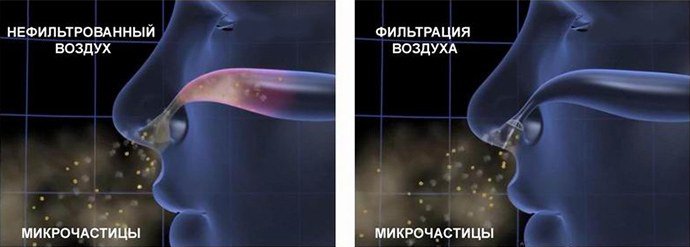 наглядное действие фильтра для носа